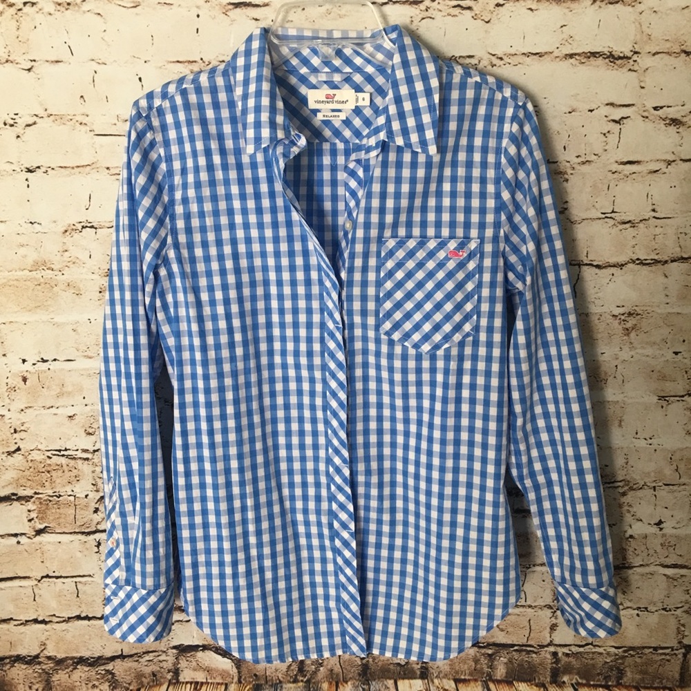 VINEYARD VINES Check Button Down Shirt NWOT